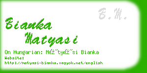 bianka matyasi business card